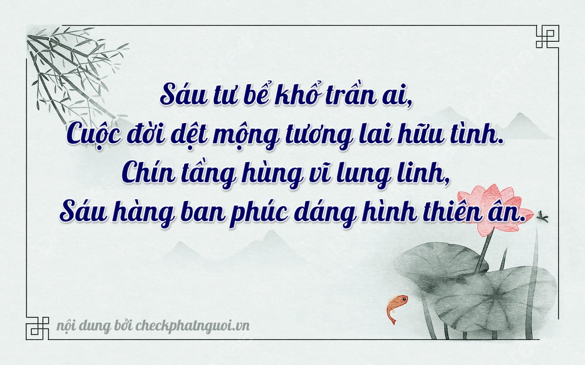 Bài thơ ý nghĩa cho <b>biển số 69960</b> tại website checkphatnguoi.vn