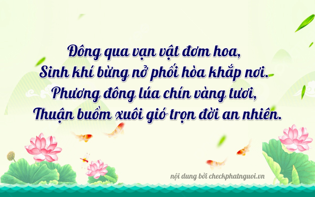 Bài thơ ý nghĩa cho <b>biển số 69A-08845</b> tại website checkphatnguoi.vn