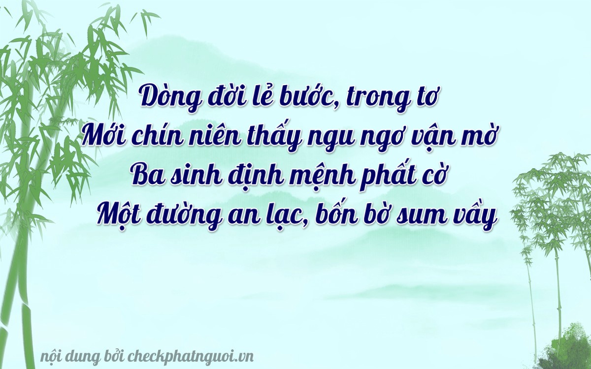 Bài thơ ý nghĩa cho <b>biển số 69A-09321</b> tại website checkphatnguoi.vn