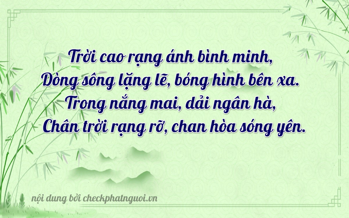 Bài thơ ý nghĩa cho <b>biển số 69A-10320</b> tại website checkphatnguoi.vn
