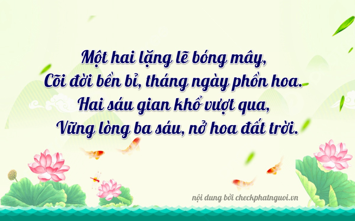 Bài thơ ý nghĩa cho <b>biển số 69A-11263</b> tại website checkphatnguoi.vn