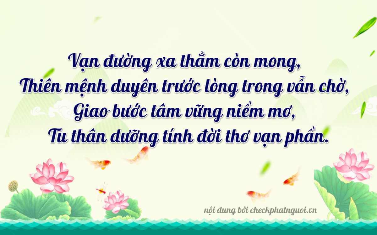 Bài thơ ý nghĩa cho <b>biển số 69A-11656</b> tại website checkphatnguoi.vn