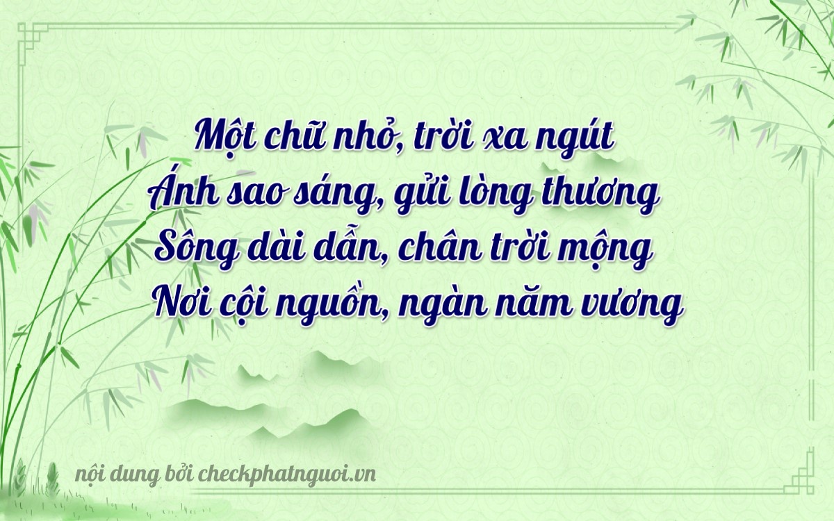 Bài thơ ý nghĩa cho <b>biển số 69A-13656</b> tại website checkphatnguoi.vn