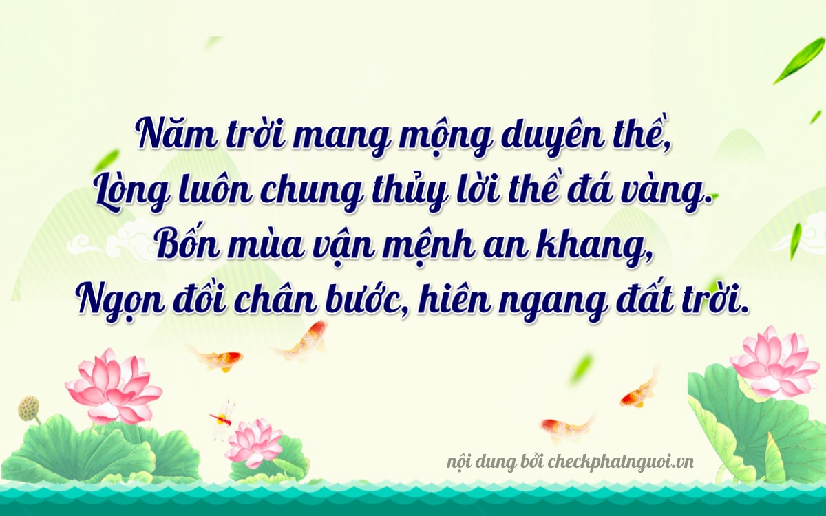 Bài thơ ý nghĩa cho <b>biển số 69A-15204</b> tại website checkphatnguoi.vn