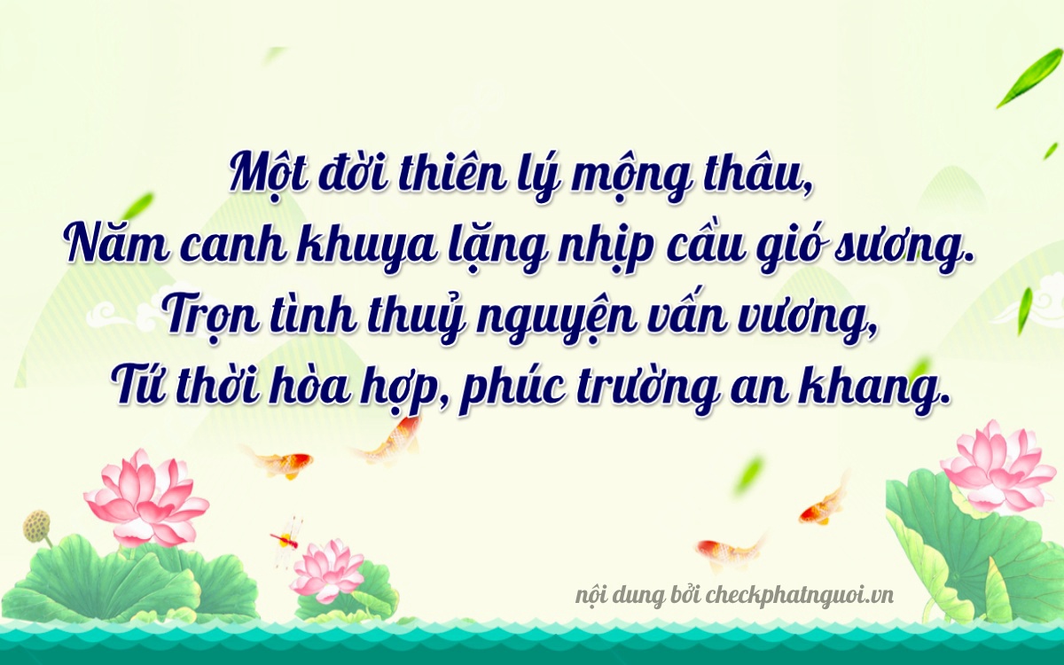 Bài thơ ý nghĩa cho <b>biển số 69A-15234</b> tại website checkphatnguoi.vn
