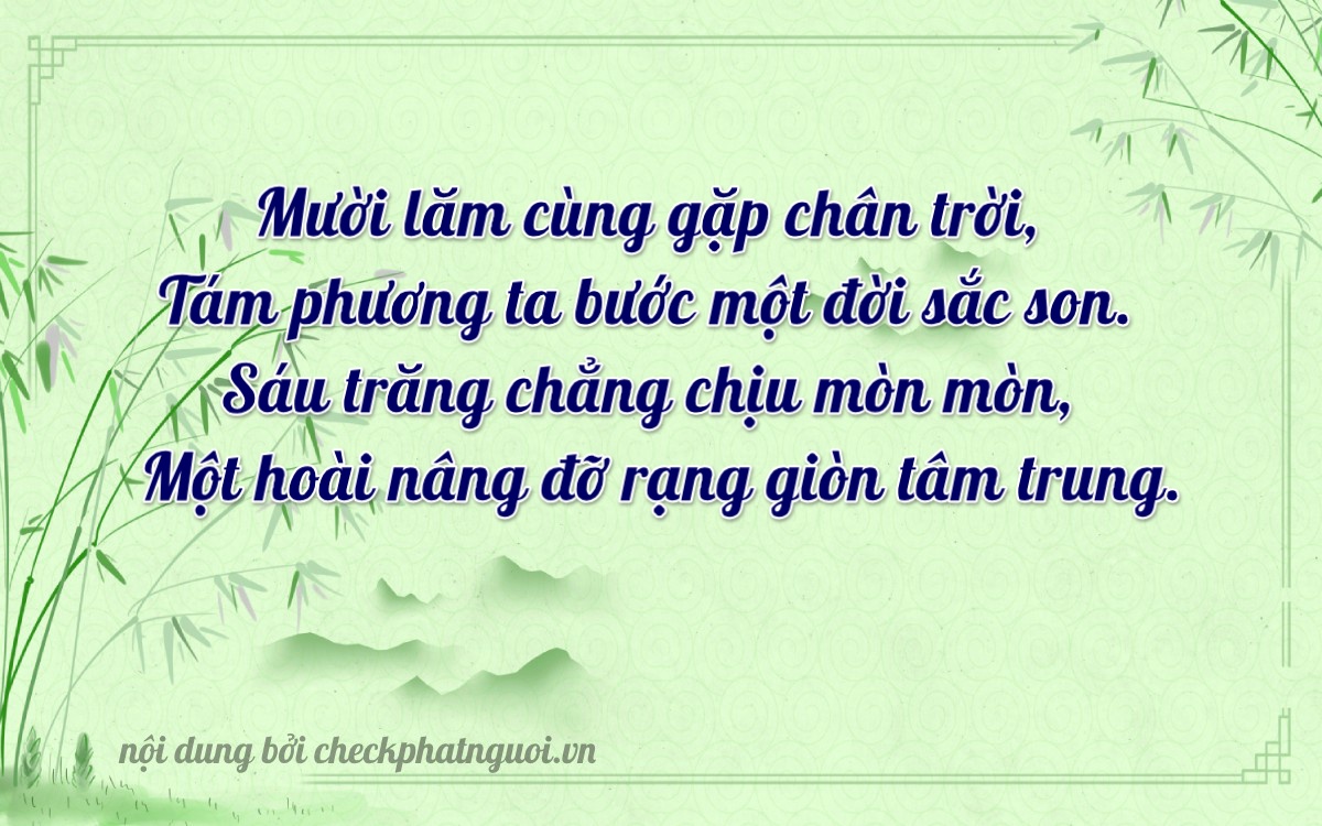 Bài thơ ý nghĩa cho <b>biển số 69A-15861</b> tại website checkphatnguoi.vn