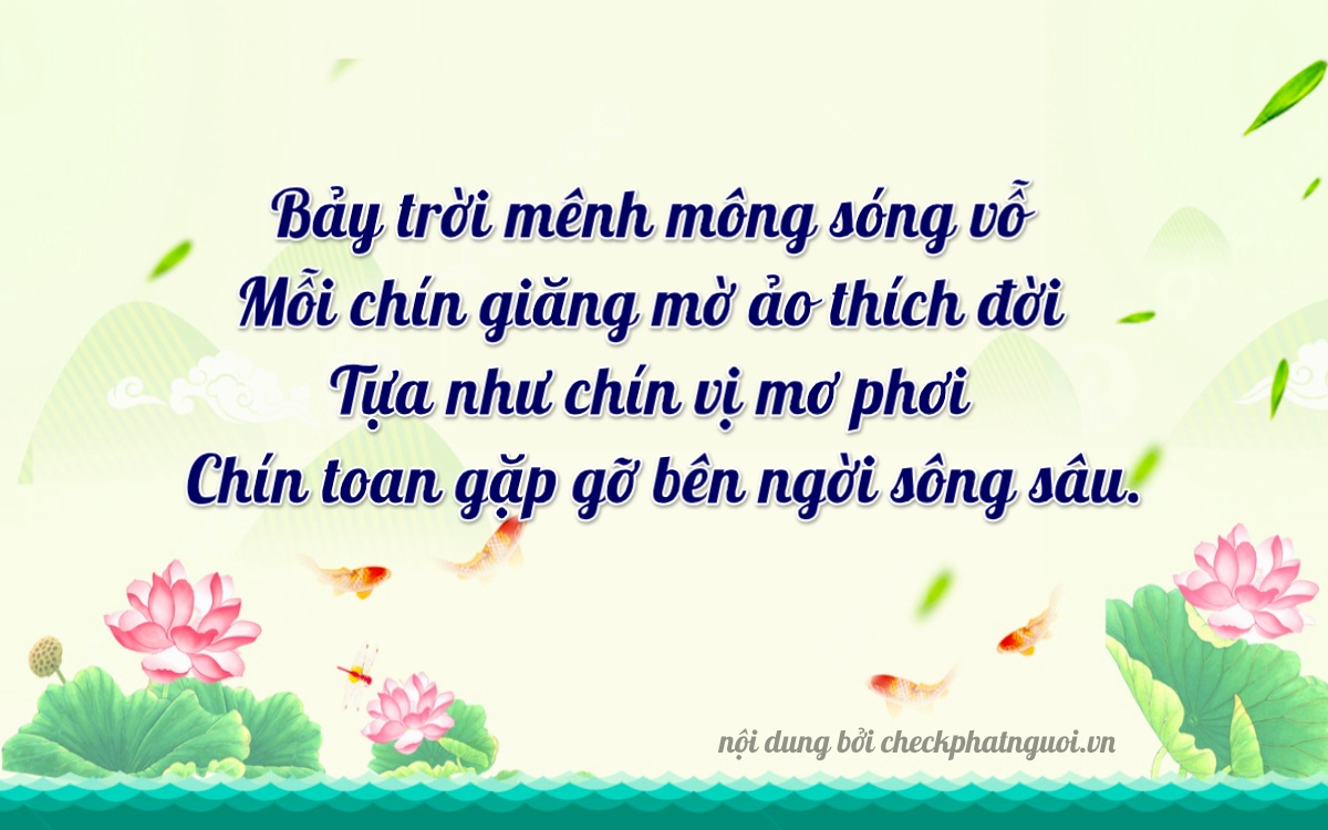 Bài thơ ý nghĩa cho <b>biển số 69A-17989</b> tại website checkphatnguoi.vn