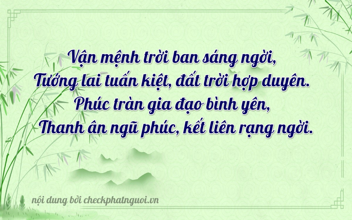Bài thơ ý nghĩa cho <b>biển số 69AA-11392</b> tại website checkphatnguoi.vn