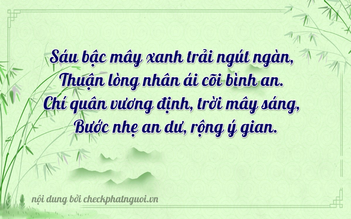 Bài thơ ý nghĩa cho <b>biển số 69AA-16980</b> tại website checkphatnguoi.vn