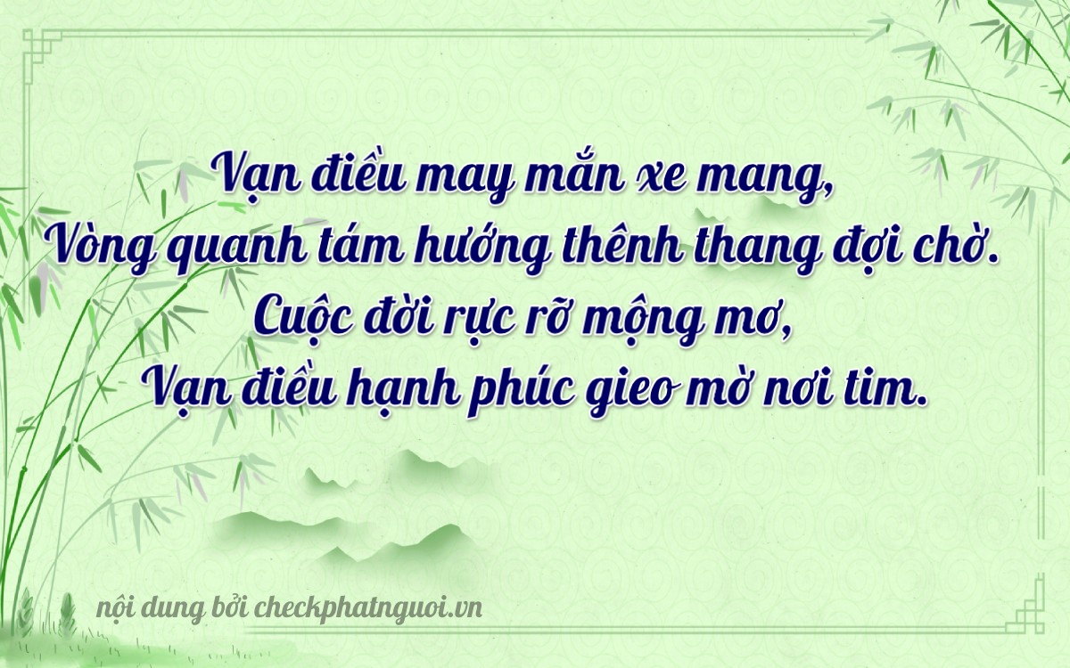 Bài thơ ý nghĩa cho <b>biển số 69AA-28280</b> tại website checkphatnguoi.vn