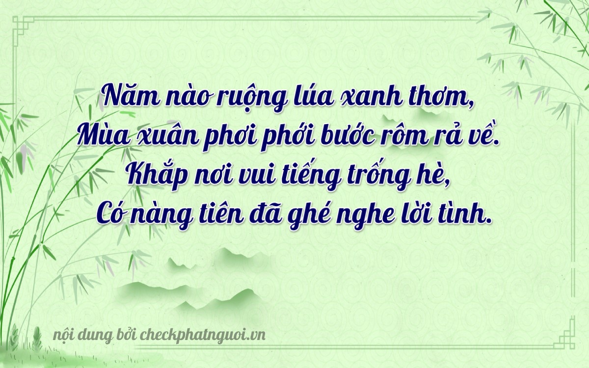 Bài thơ ý nghĩa cho <b>biển số 69AE-05271</b> tại website checkphatnguoi.vn
