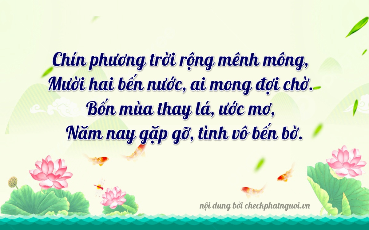 Bài thơ ý nghĩa cho <b>biển số 69AE-09454</b> tại website checkphatnguoi.vn