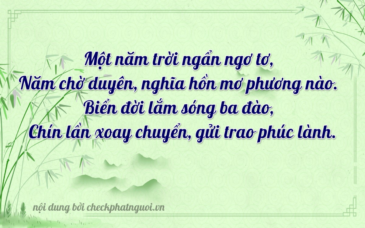 Bài thơ ý nghĩa cho <b>biển số 69AE-15053</b> tại website checkphatnguoi.vn