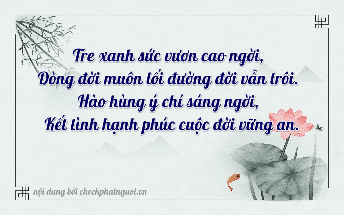 Bài thơ ý nghĩa cho <b>biển số 69AF-01491</b> tại website checkphatnguoi.vn