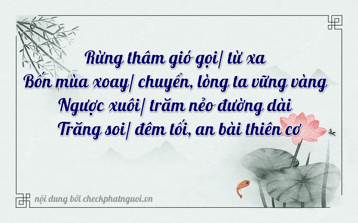 Bài thơ ý nghĩa cho <b>biển số 69AM-04404</b> tại website checkphatnguoi.vn