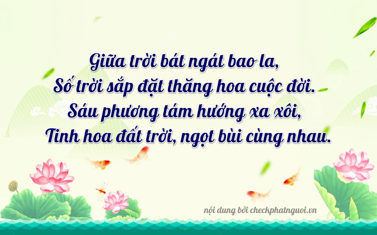 Bài thơ ý nghĩa cho <b>biển số 69AM-16816</b> tại website checkphatnguoi.vn