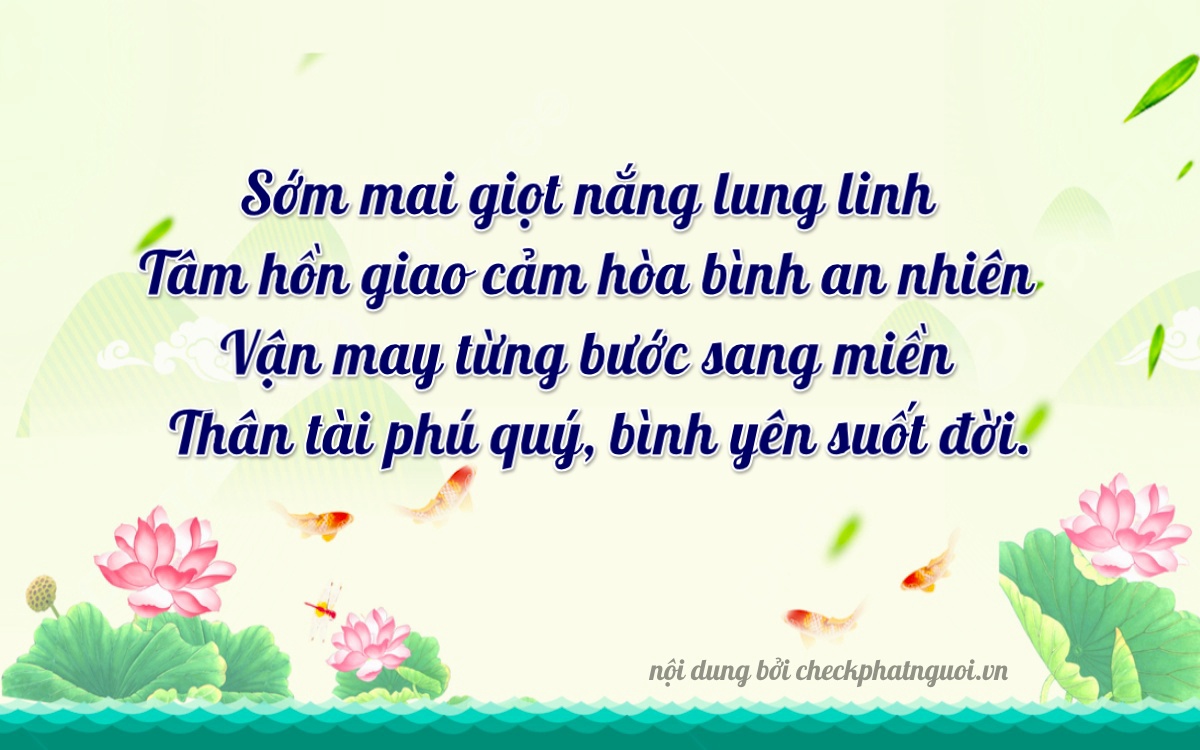 Bài thơ ý nghĩa cho <b>biển số 69B1-04311</b> tại website checkphatnguoi.vn