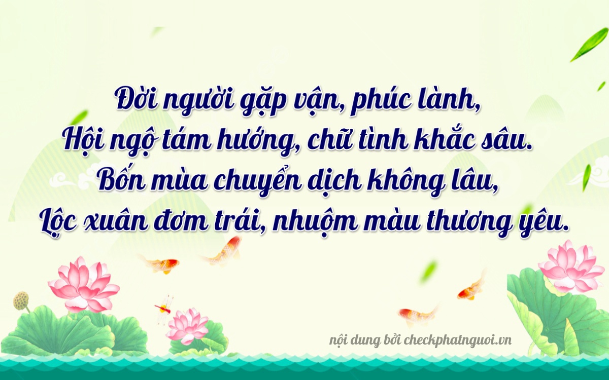 Bài thơ ý nghĩa cho <b>biển số 69B1-15648</b> tại website checkphatnguoi.vn