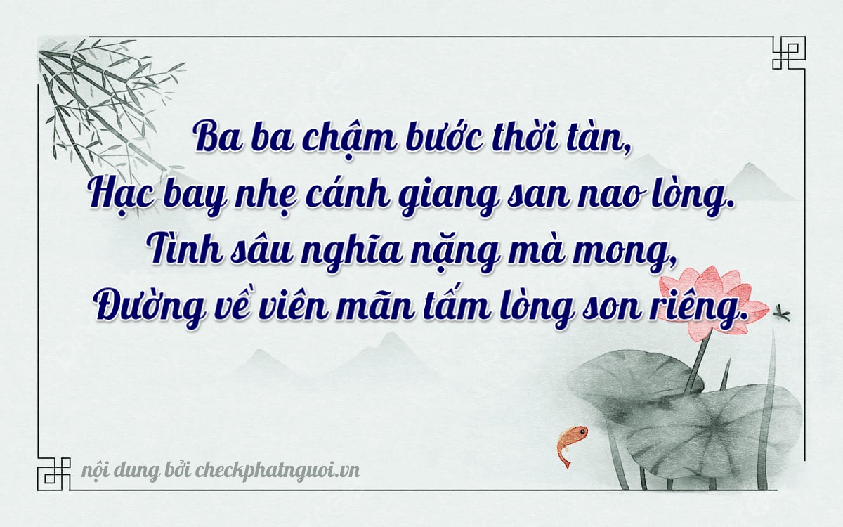 Bài thơ ý nghĩa cho <b>biển số 69B1-30394</b> tại website checkphatnguoi.vn