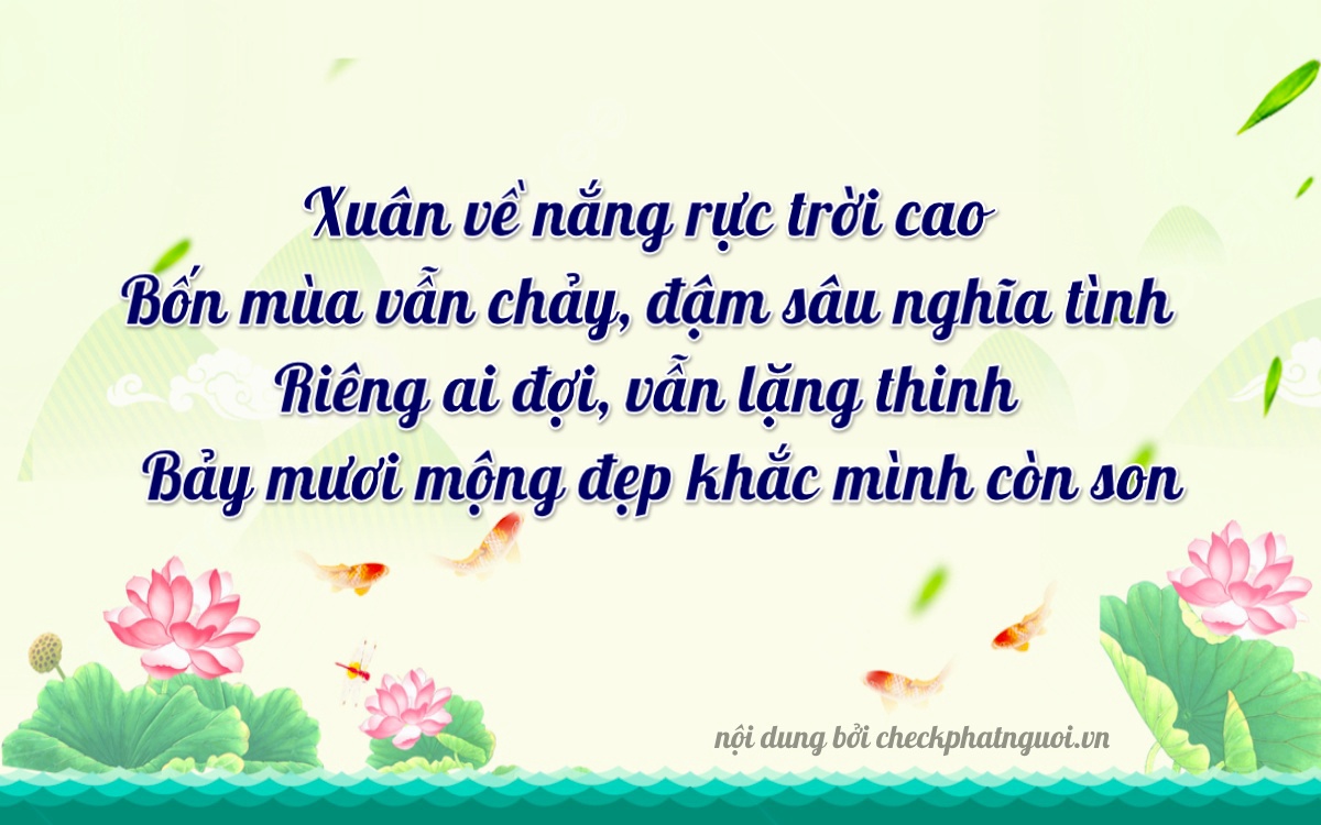 Bài thơ ý nghĩa cho <b>biển số 69B1-42273</b> tại website checkphatnguoi.vn