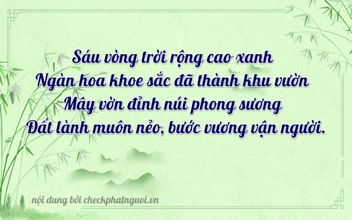 Bài thơ ý nghĩa cho <b>biển số 69B1-66440</b> tại website checkphatnguoi.vn