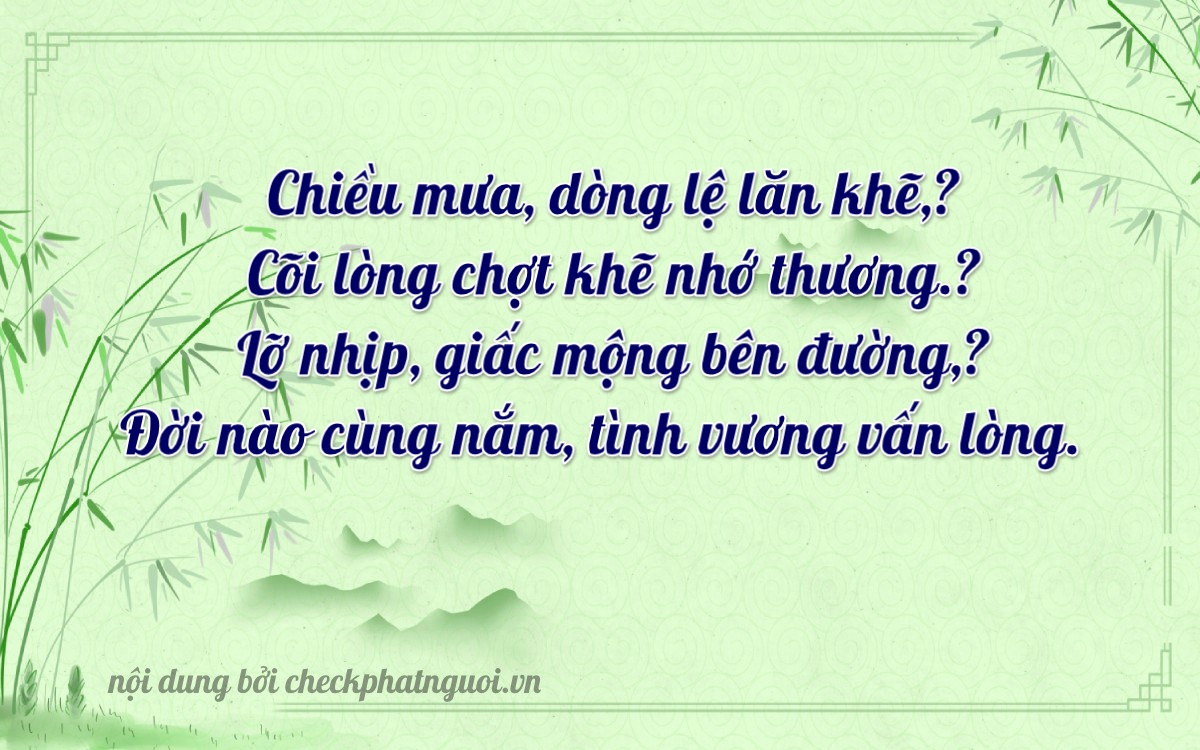 Bài thơ ý nghĩa cho <b>biển số 69B1-74455</b> tại website checkphatnguoi.vn