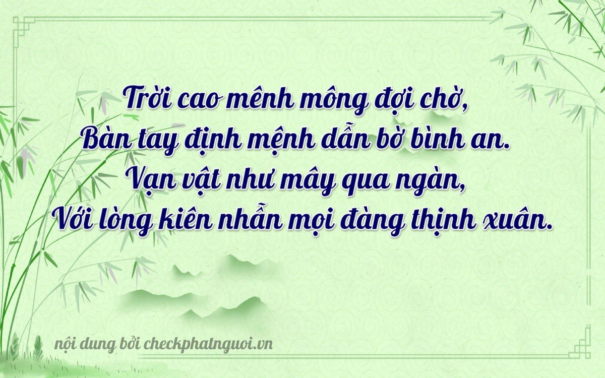 Bài thơ ý nghĩa cho <b>biển số 69C-07142</b> tại website checkphatnguoi.vn
