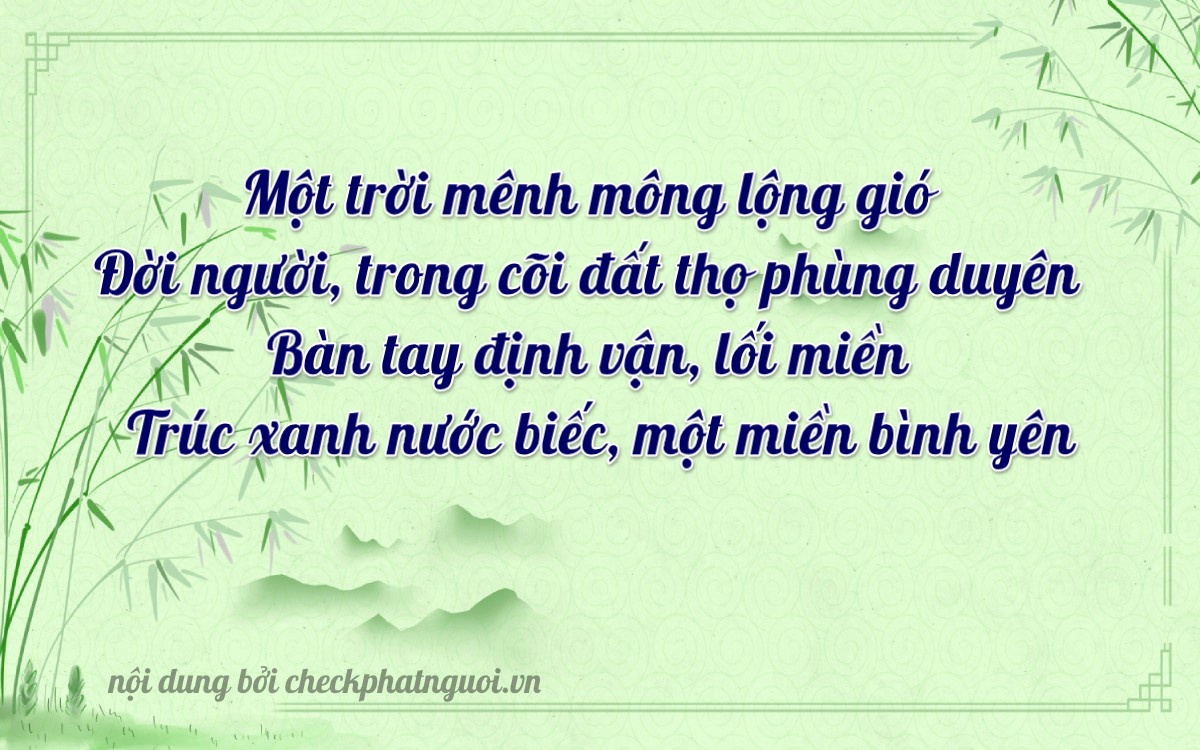 Bài thơ ý nghĩa cho <b>biển số 69C-11321</b> tại website checkphatnguoi.vn