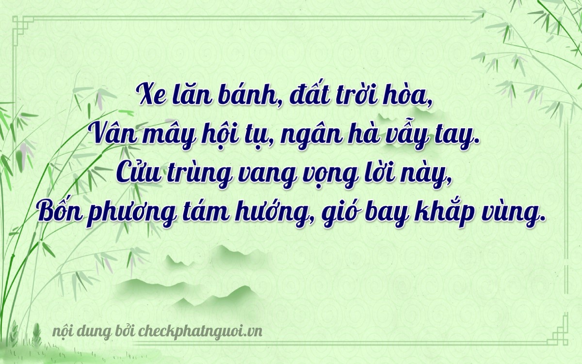 Bài thơ ý nghĩa cho <b>biển số 69C-11458</b> tại website checkphatnguoi.vn