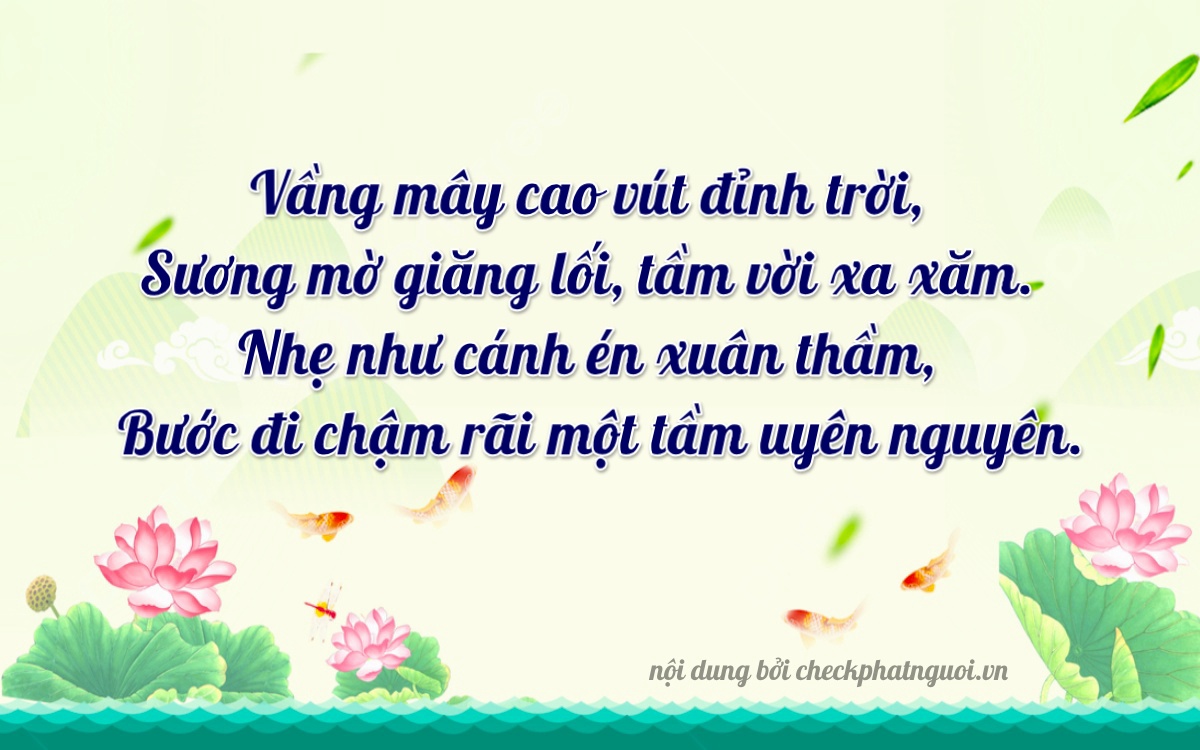 Bài thơ ý nghĩa cho <b>biển số 69D1-05488</b> tại website checkphatnguoi.vn