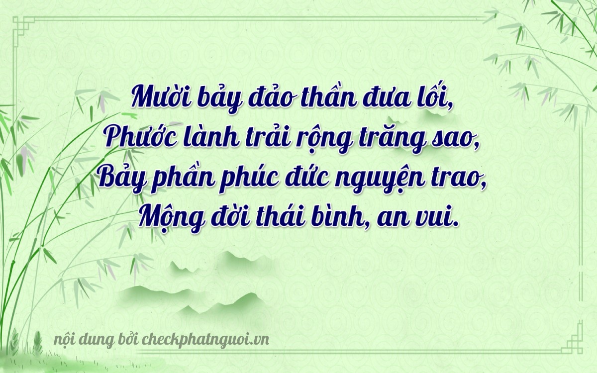 Bài thơ ý nghĩa cho <b>biển số 69D1-17770</b> tại website checkphatnguoi.vn