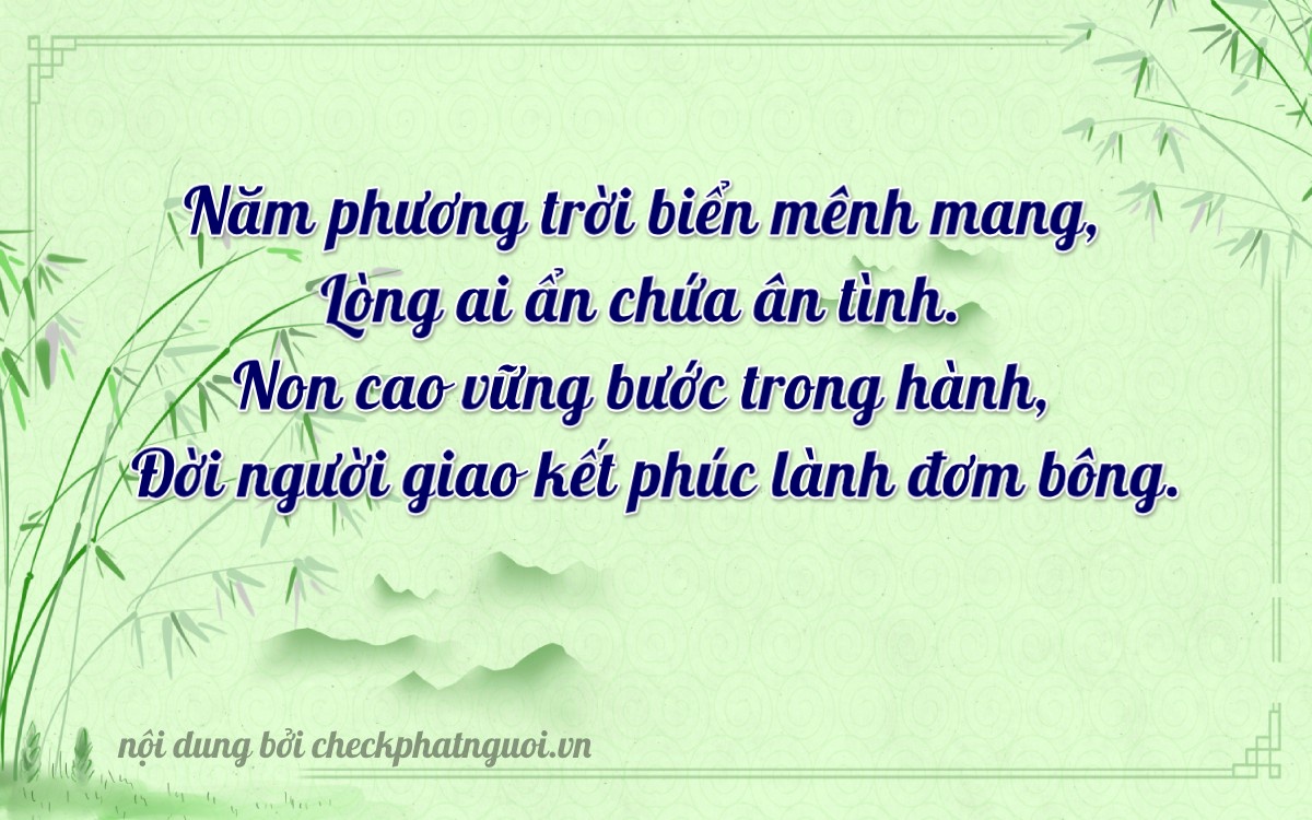 Bài thơ ý nghĩa cho <b>biển số 69D1-33252</b> tại website checkphatnguoi.vn