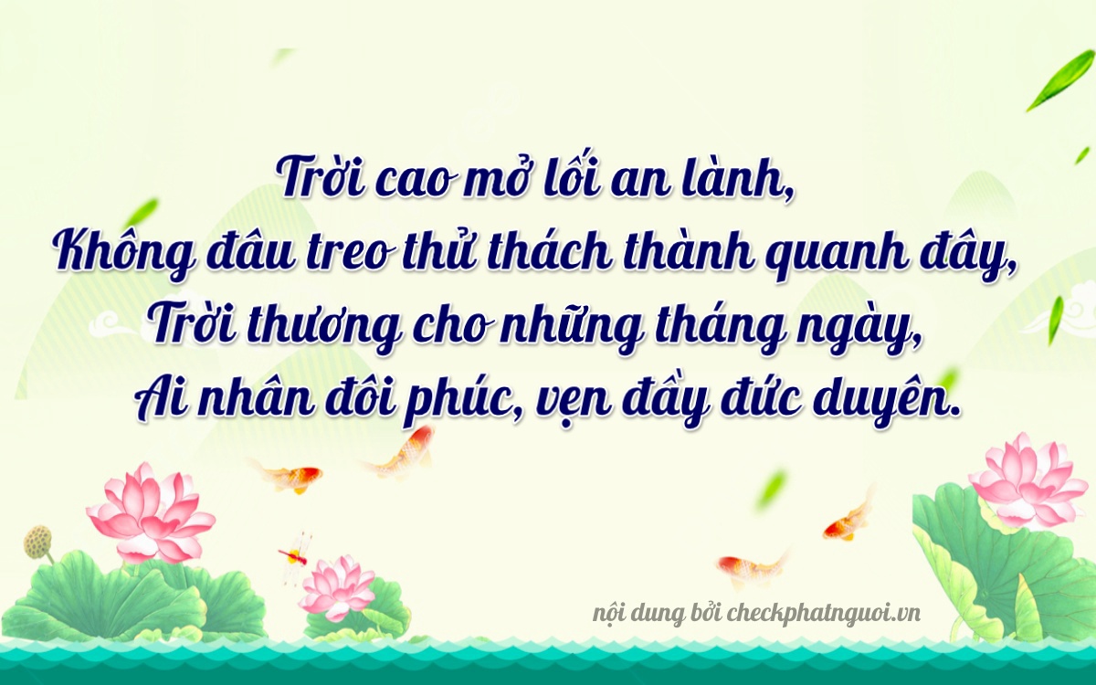 Bài thơ ý nghĩa cho <b>biển số 69E-00070</b> tại website checkphatnguoi.vn