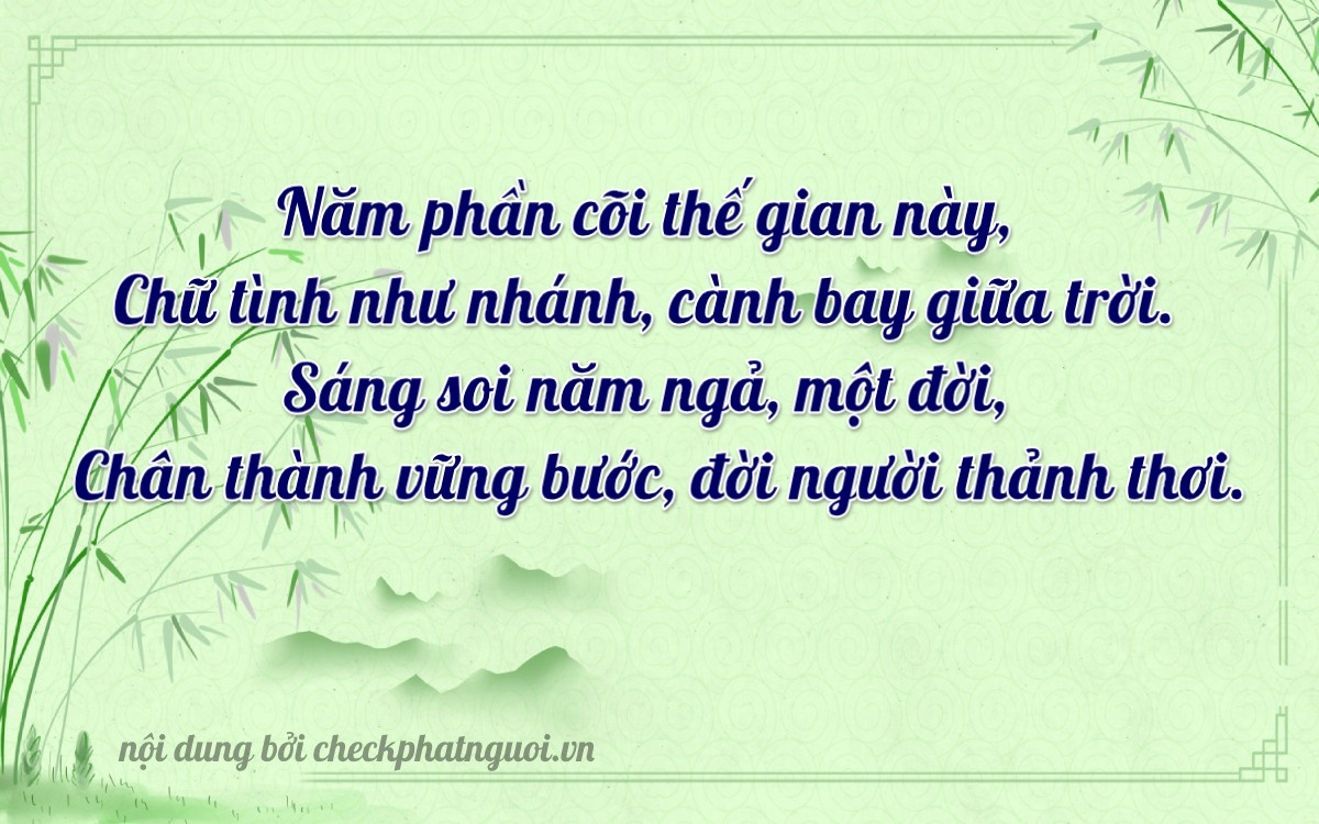 Bài thơ ý nghĩa cho <b>biển số 69E1-53675</b> tại website checkphatnguoi.vn