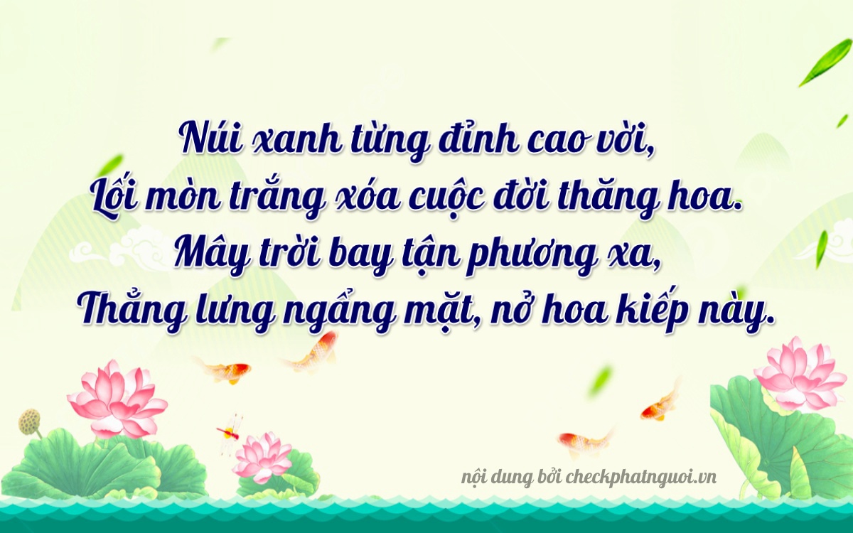 Bài thơ ý nghĩa cho <b>biển số 69E1-65104</b> tại website checkphatnguoi.vn