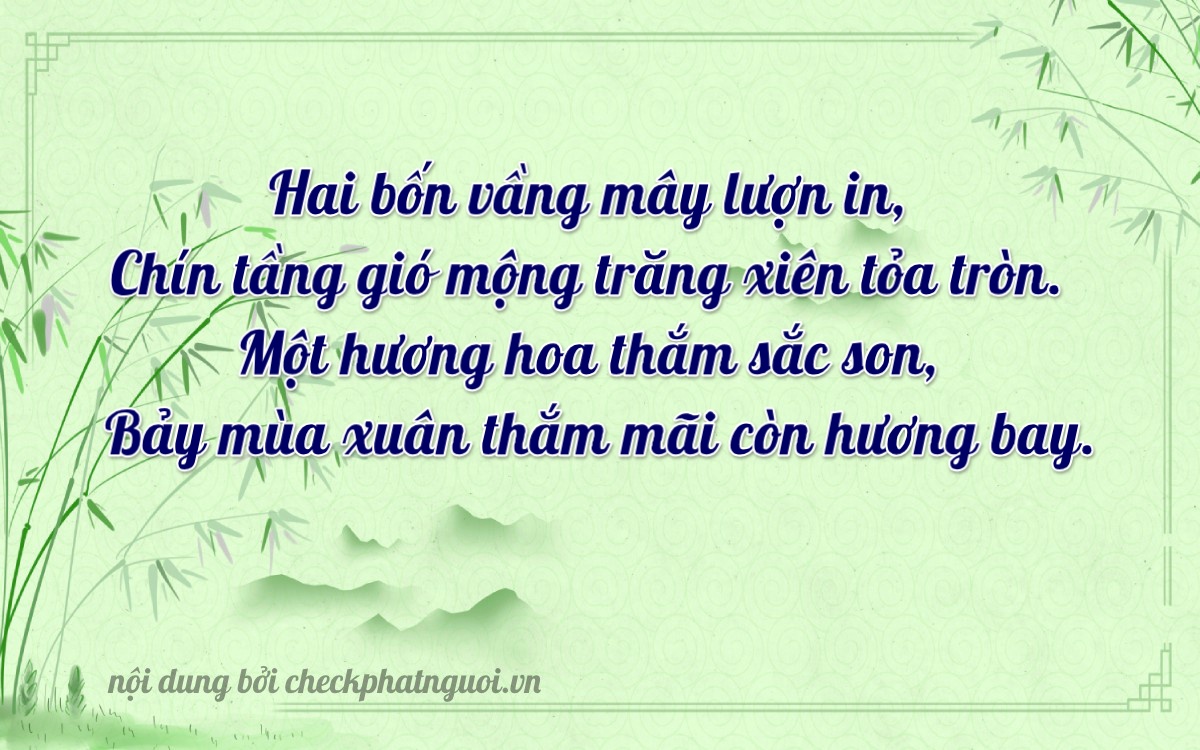 Bài thơ ý nghĩa cho <b>biển số 69F1-24197</b> tại website checkphatnguoi.vn