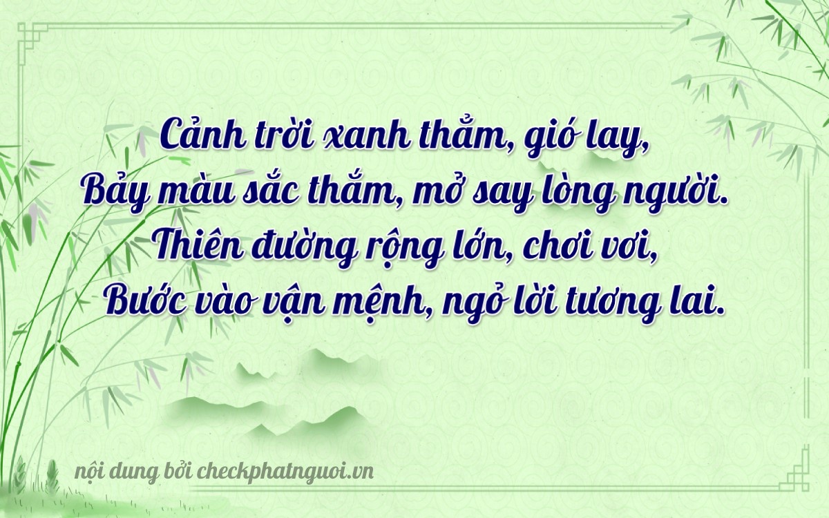 Bài thơ ý nghĩa cho <b>biển số 69F1-27760</b> tại website checkphatnguoi.vn