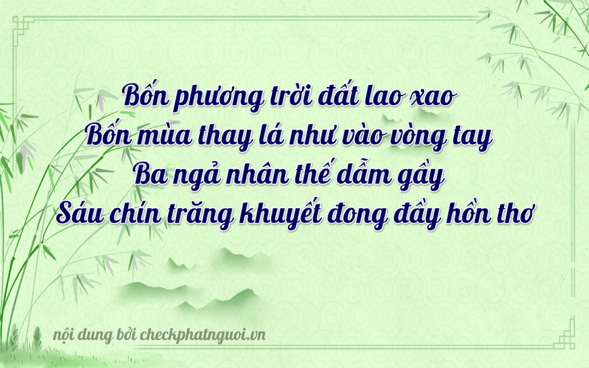 Bài thơ ý nghĩa cho <b>biển số 69F1-44360</b> tại website checkphatnguoi.vn
