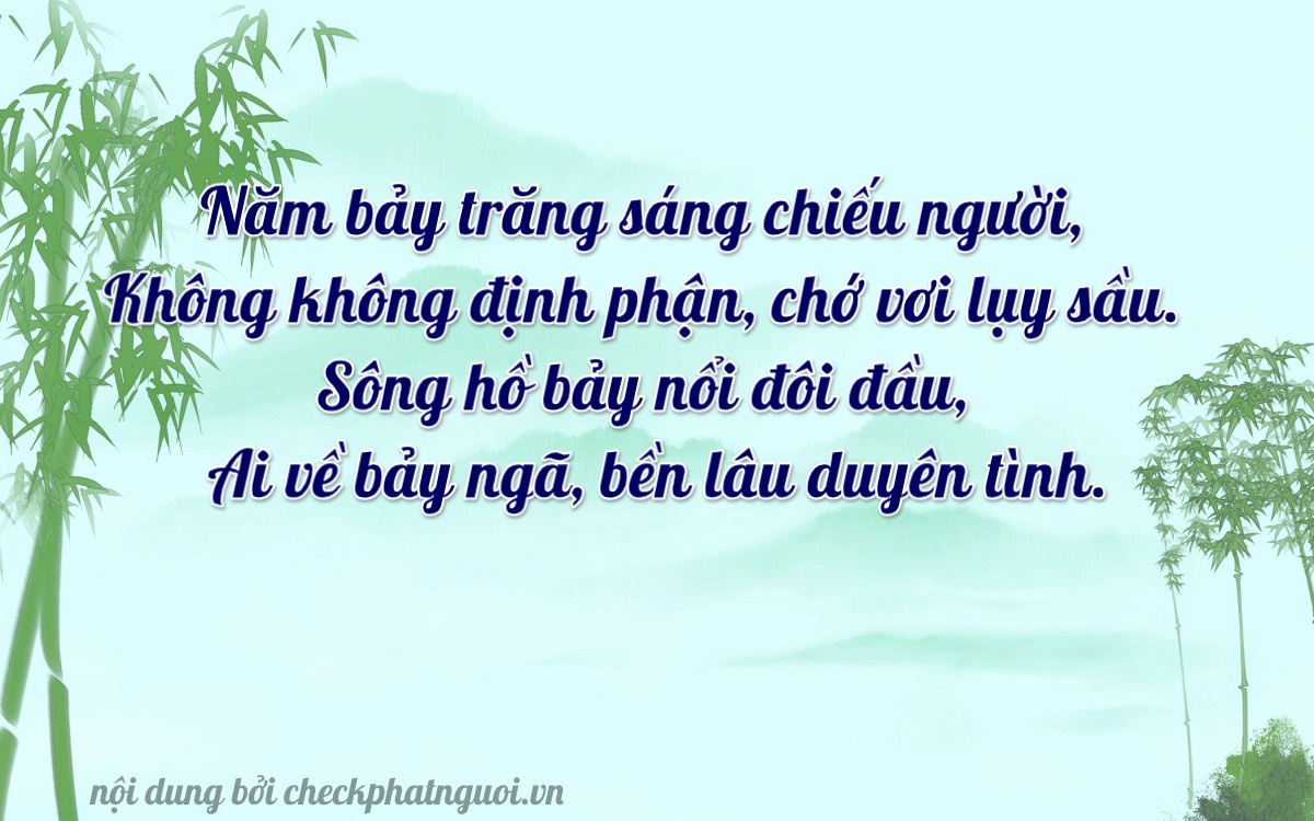 Bài thơ ý nghĩa cho <b>biển số 69F1-57007</b> tại website checkphatnguoi.vn