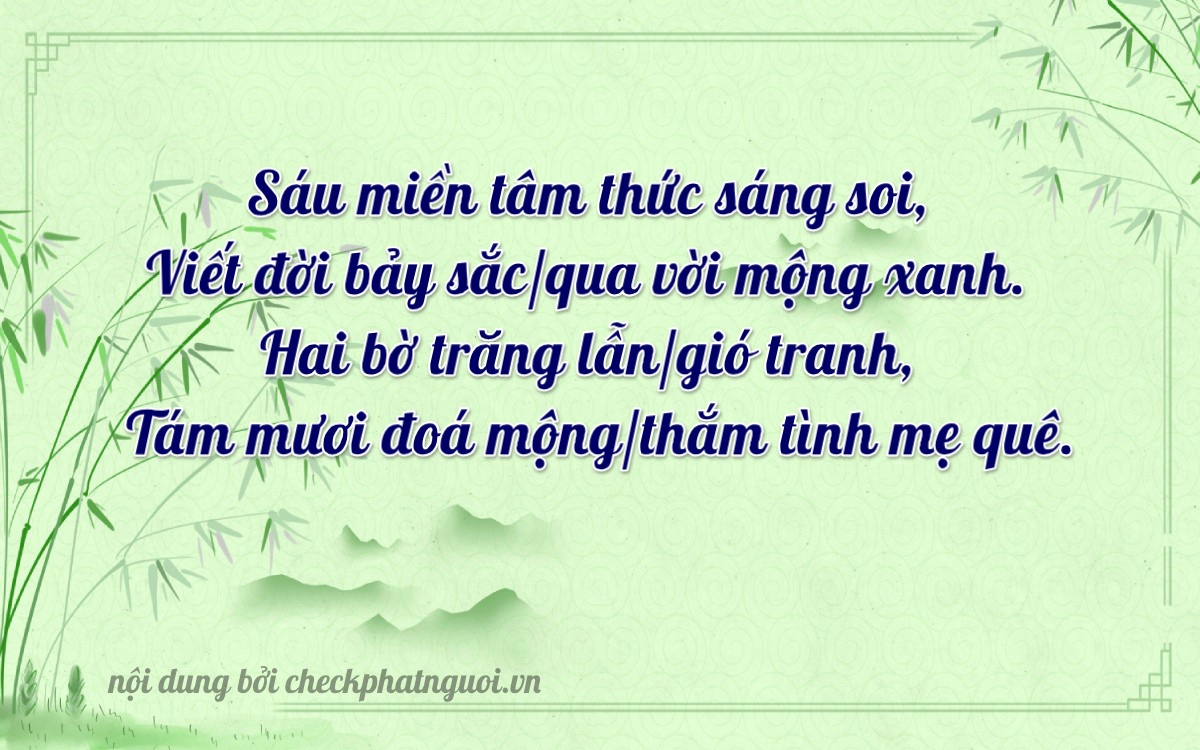 Bài thơ ý nghĩa cho <b>biển số 69F1-62184</b> tại website checkphatnguoi.vn