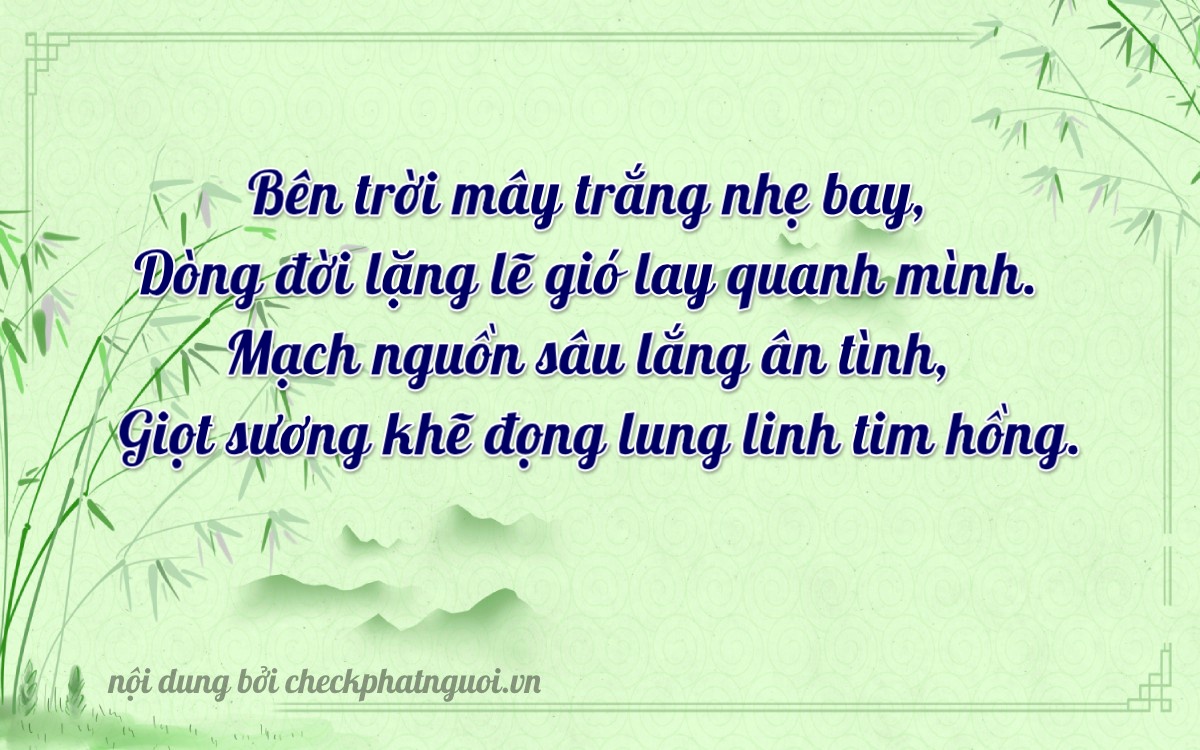 Bài thơ ý nghĩa cho <b>biển số 69F1-76905</b> tại website checkphatnguoi.vn