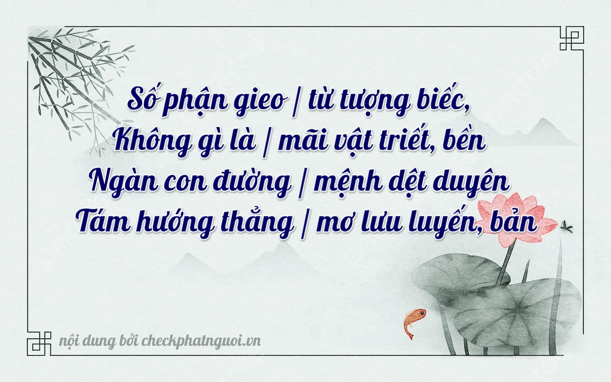 Bài thơ ý nghĩa cho <b>biển số 69G-00080</b> tại website checkphatnguoi.vn