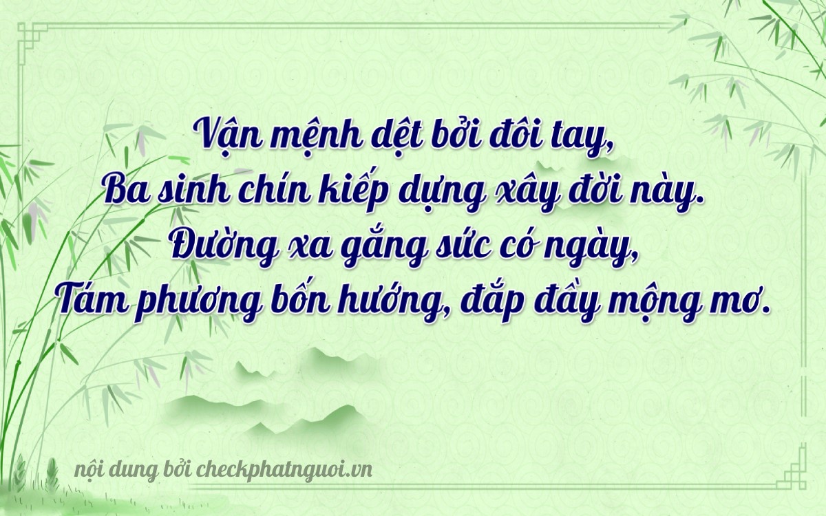 Bài thơ ý nghĩa cho <b>biển số 69H1-00378</b> tại website checkphatnguoi.vn