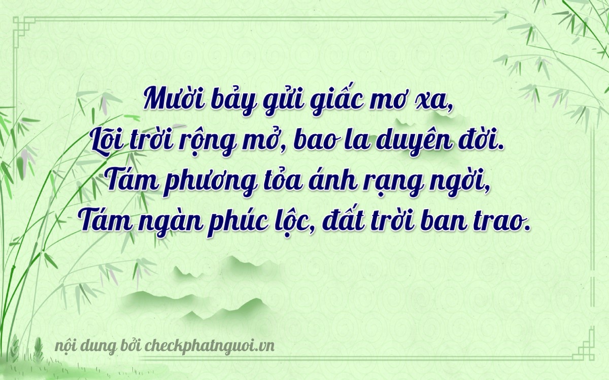 Bài thơ ý nghĩa cho <b>biển số 69K1-17882</b> tại website checkphatnguoi.vn