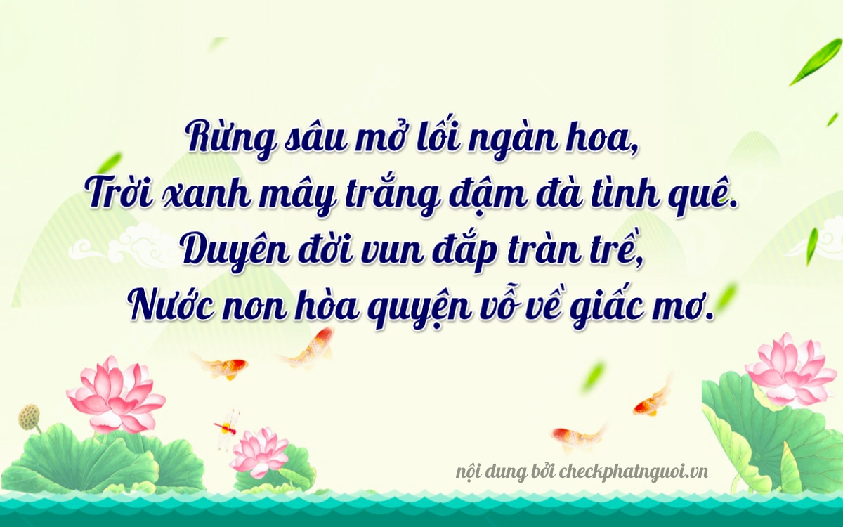 Bài thơ ý nghĩa cho <b>biển số 69K-36998</b> tại website checkphatnguoi.vn