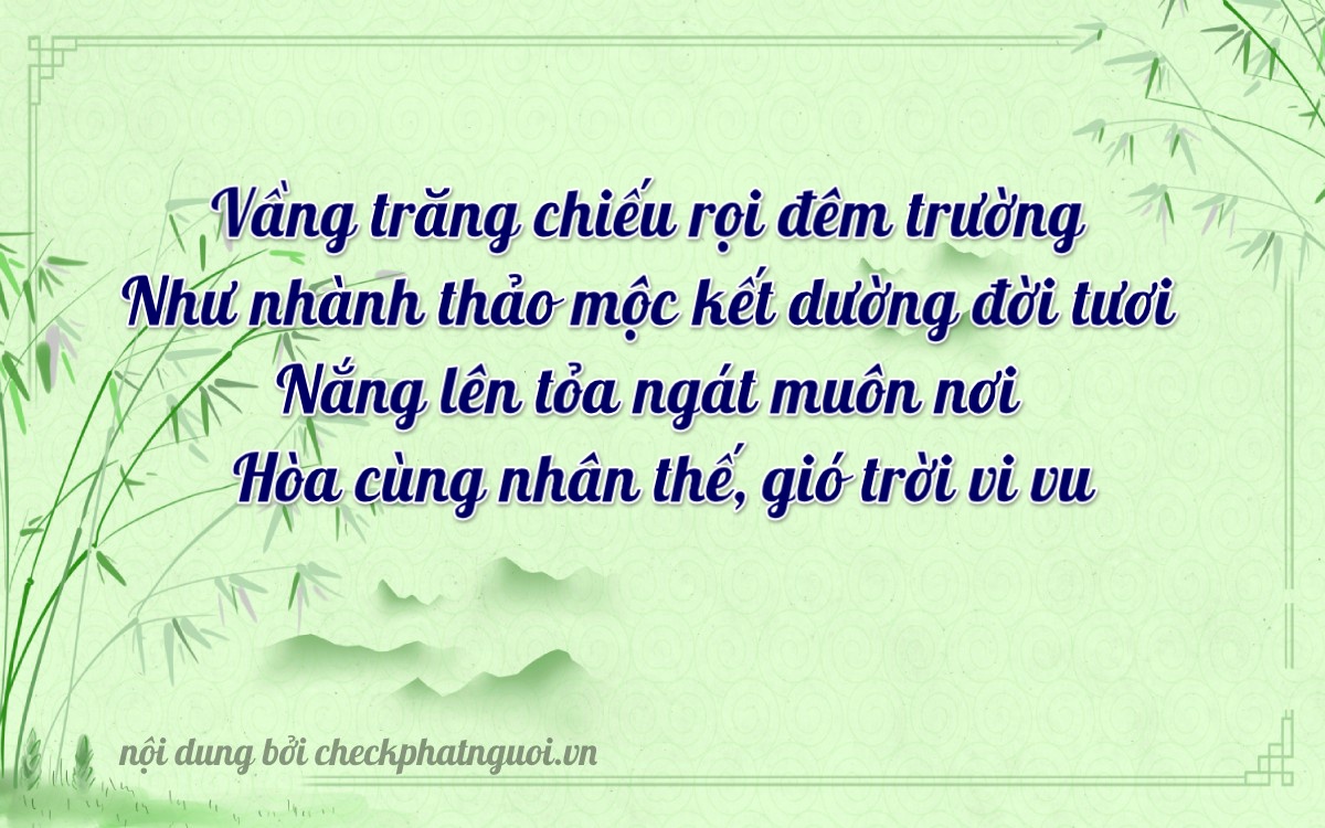 Bài thơ ý nghĩa cho <b>biển số 69K-6578</b> tại website checkphatnguoi.vn