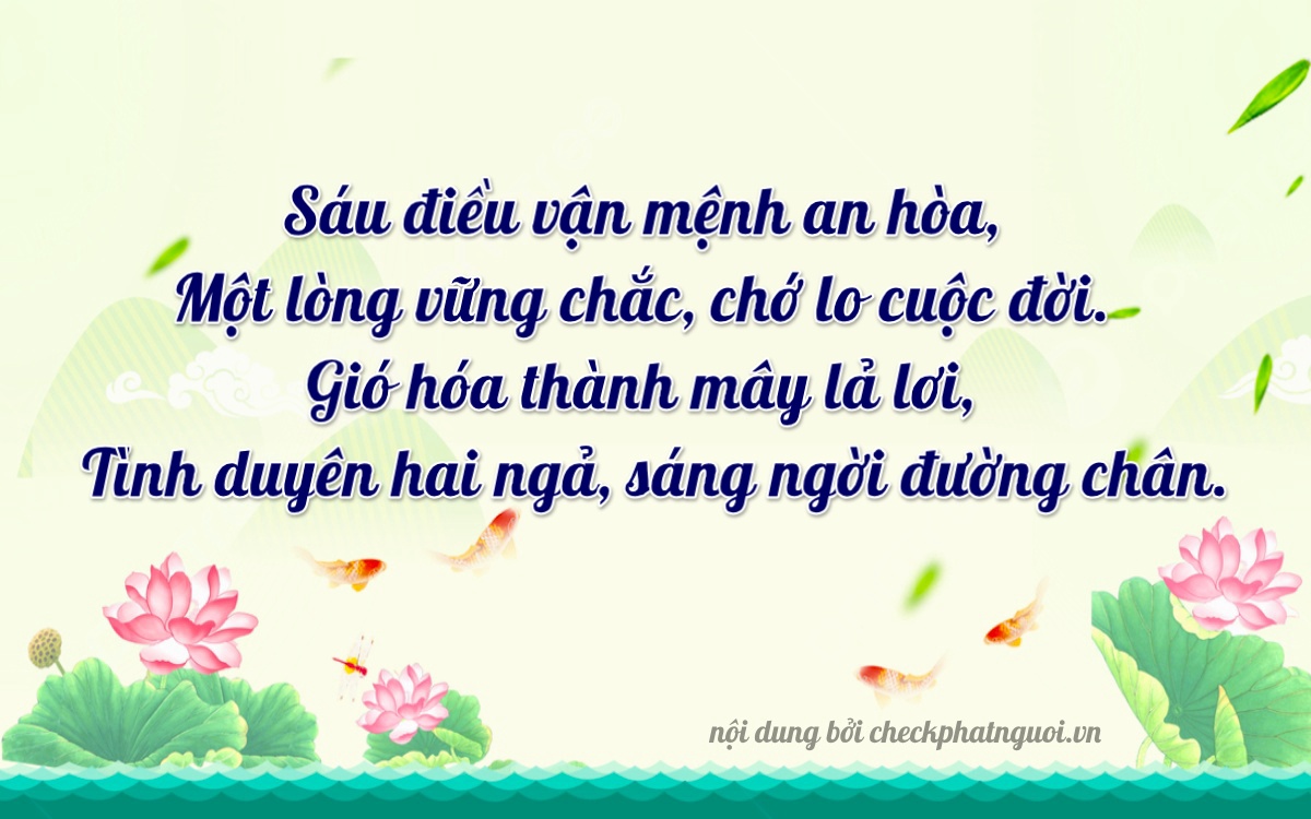 Bài thơ ý nghĩa cho <b>biển số 69L1-16142</b> tại website checkphatnguoi.vn