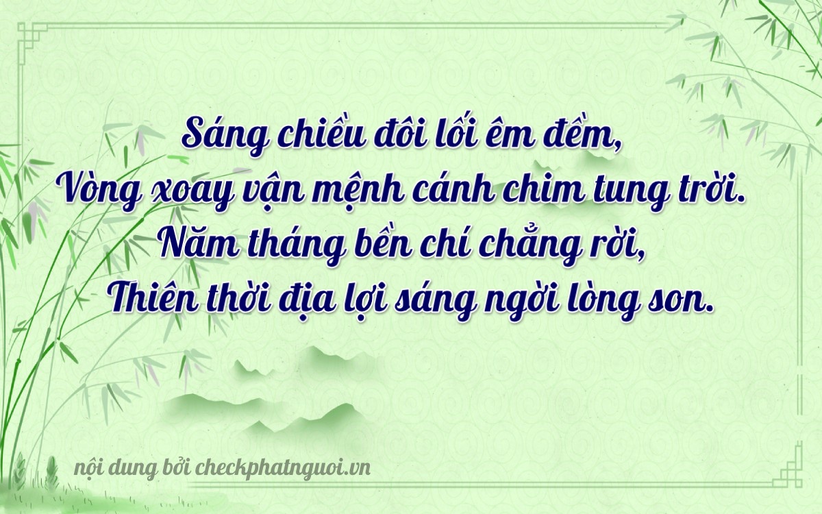 Bài thơ ý nghĩa cho <b>biển số 69L1-26228</b> tại website checkphatnguoi.vn