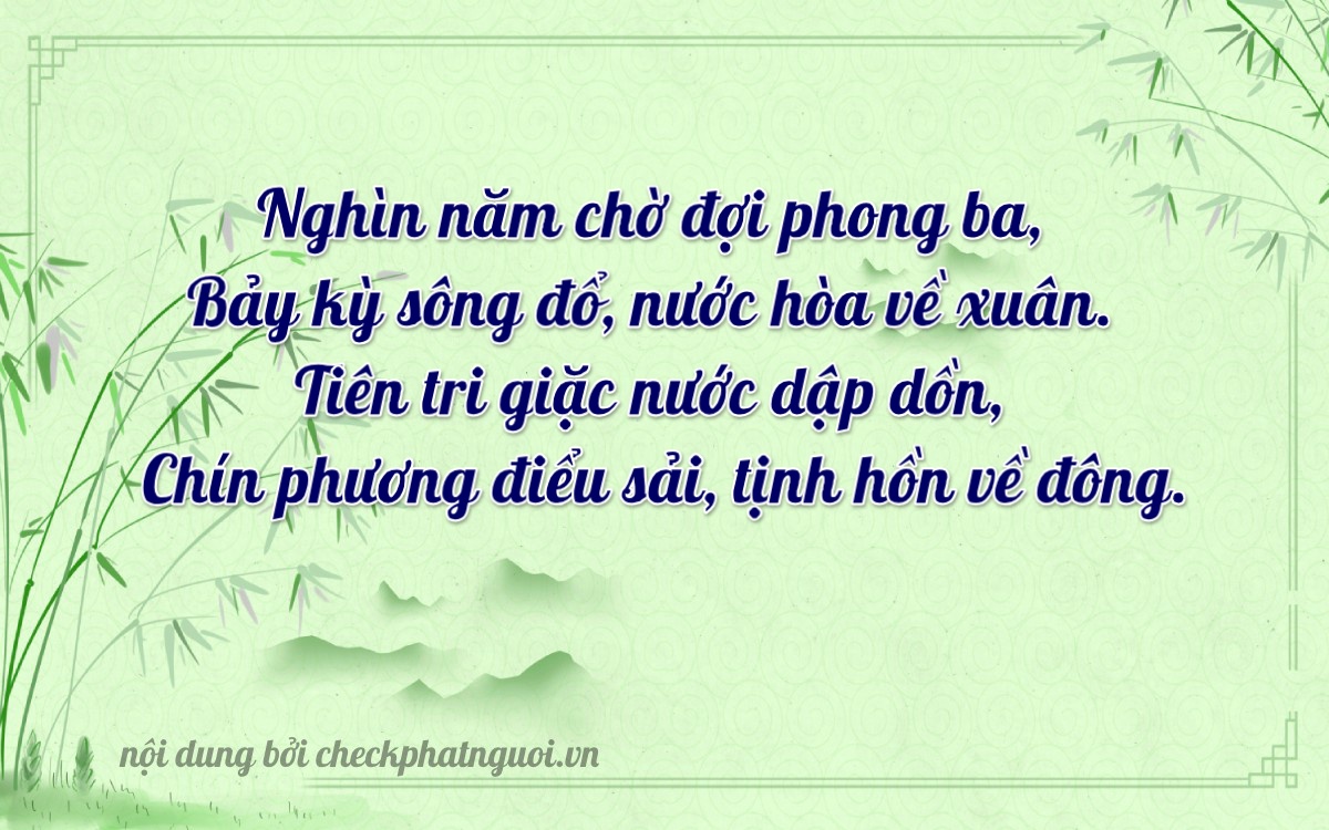 Bài thơ ý nghĩa cho <b>biển số 69M1-17093</b> tại website checkphatnguoi.vn