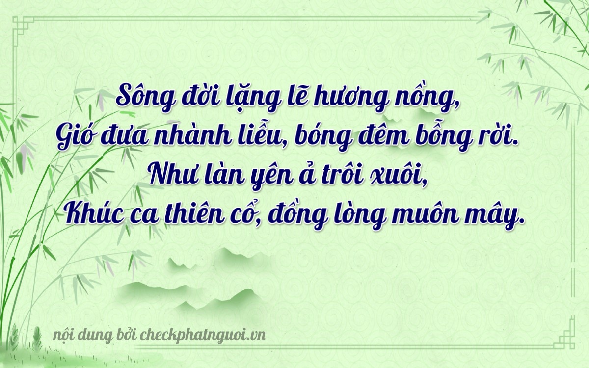 Bài thơ ý nghĩa cho <b>biển số 69N1-31090</b> tại website checkphatnguoi.vn